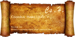 Csonka Hamilkár névjegykártya